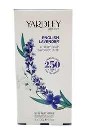 Yardley London English Lavender zestaw mydeł 3x100g