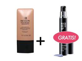 Revlon Face Illuminator PhotoReady Skinlights Emulsja Rozświetlająca 30 ml, Peach Light 300 + Make Up Factory fioletowa baza pod podkład GRATIS!