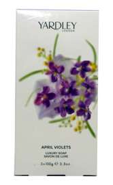 Yardley London April Violets zestaw mydeł 3x100g edycja 2015